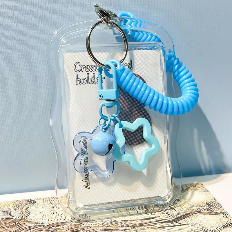 Kpop Photocard Holder Keychain – Transparent Card Sleeve Case Card Holder Keychain Axl A4