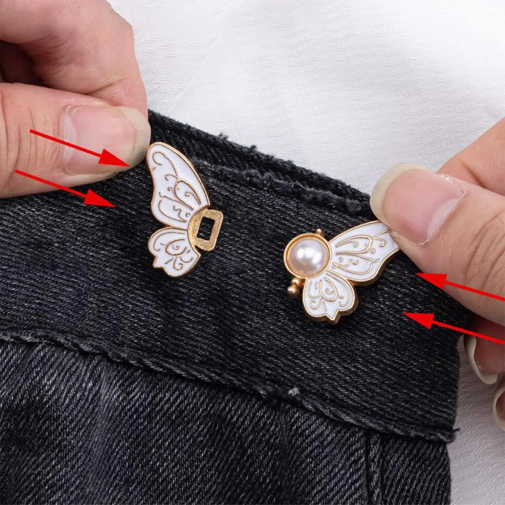 8-Pc Butterfly Alloy Waist Tightener Clips – No-Sew Fit Clothing Clips Axl