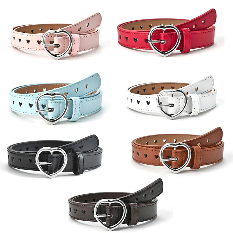 Skeleton Love Buckle PU Belt – Unisex Fashion Jeans Belt Fashion Belt Axl