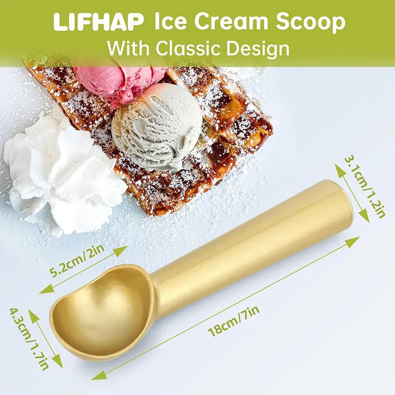 Heavy-Duty Stainless Steel Ice Cream Scoop – Nonstick, Dishwasher Safe Ice Cream Scoop Axl