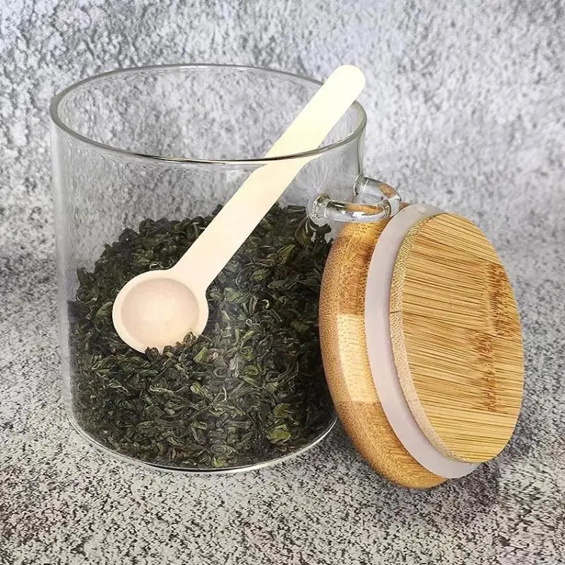 Mini Wooden Spoon Set 10 Pcs – Salt, Spice & Coffee Scoop Wooden Kitchen Spoons Axl