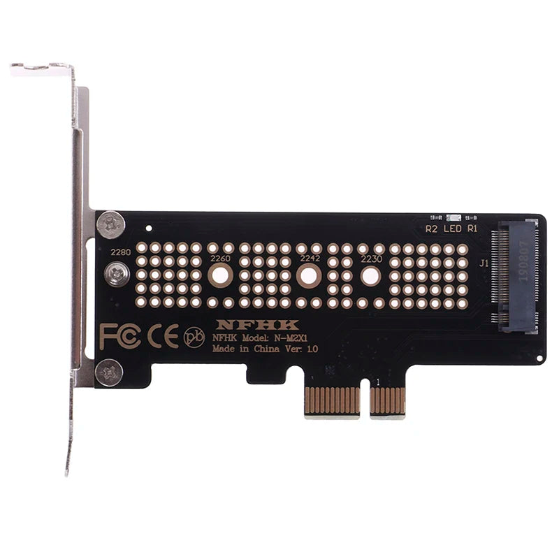 M.2 NVMe NGFF SSD to PCIe x1 Adapter Card + Half-Height Bracket SSD Adapter Card Axl