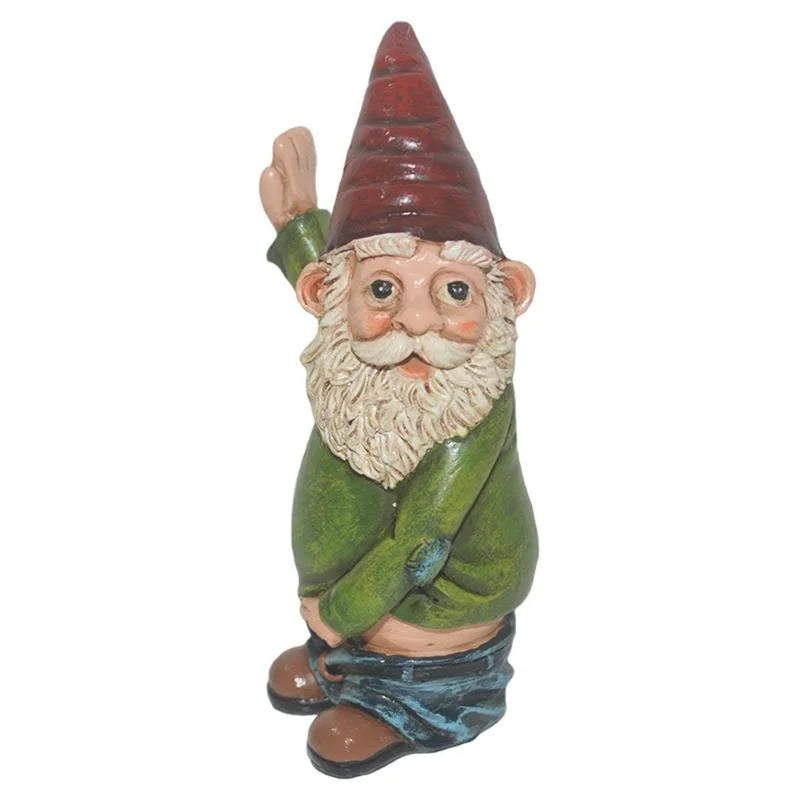 Urinating Gnome Statue – Resin Dwarf Garden Sculpture Garden Gnome Statue Axl 15cm