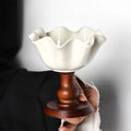 Retro High-Footed Ceramic Decorative Bowl – Modern Desk Decor Decorative Ceramic Bowl Axl Small
