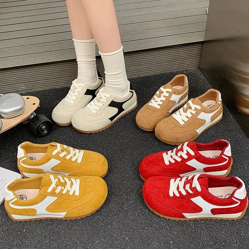 Women's Color Block Slip-On Sneakers – Thick Sole Casual Shoes Women's Casual Sneakers Axl
