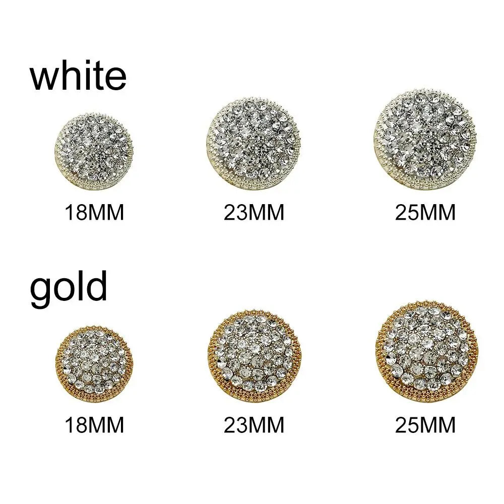 10-Pack Metal Rhinestone Snap Buttons for DIY Sewing & Crafts Rhinestone Sewing Buttons Axl