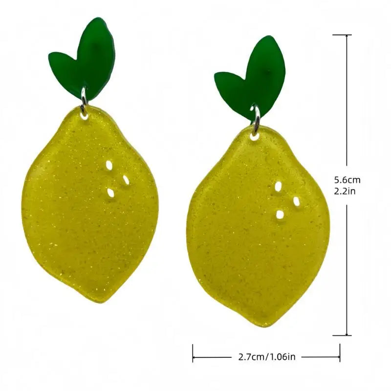 Fruit Drop Earrings – Mango Strawberry Watermelon Acrylic Drop Earrings Axl
