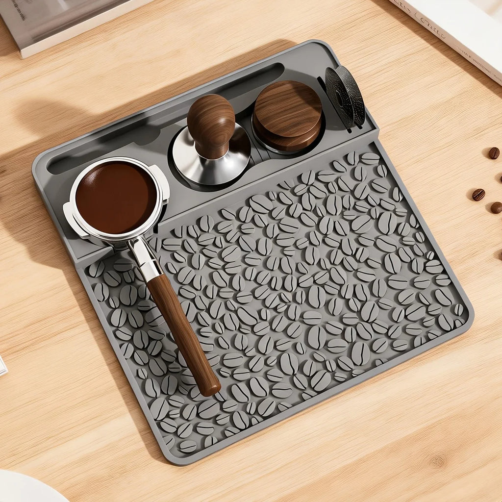 Silicone Espresso Tamping Mat with Tool Slots – Barista Station Espresso Tamping Mat Axl
