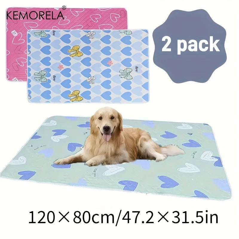2PCS Washable Dog Training Pads – Reusable Non-Slip Pet Mat Pet Training Pads Axl