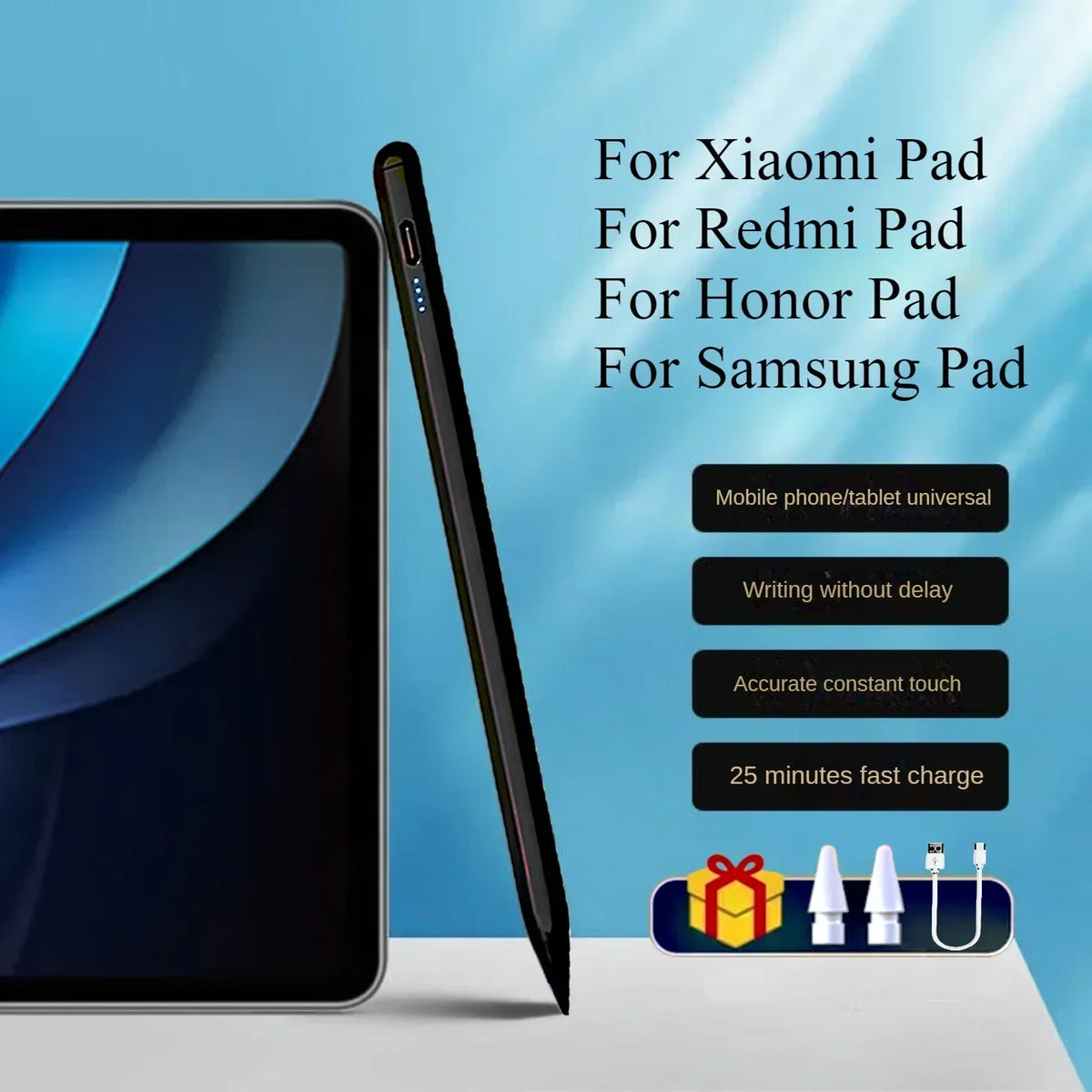 Universal Stylus Pen for Android Tablets – Xiaomi, Samsung & More Tablet Stylus Pen Axl Black