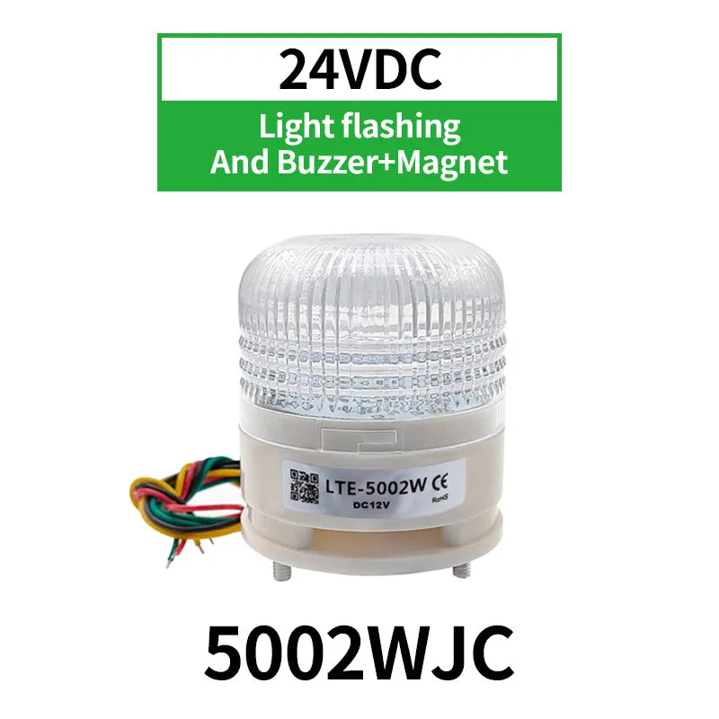 LTA5002 3-Color LED Strobe Warning Light 12V 24V 220V + Buzzer LED Signal Light Axl 5002WJC 24VDC