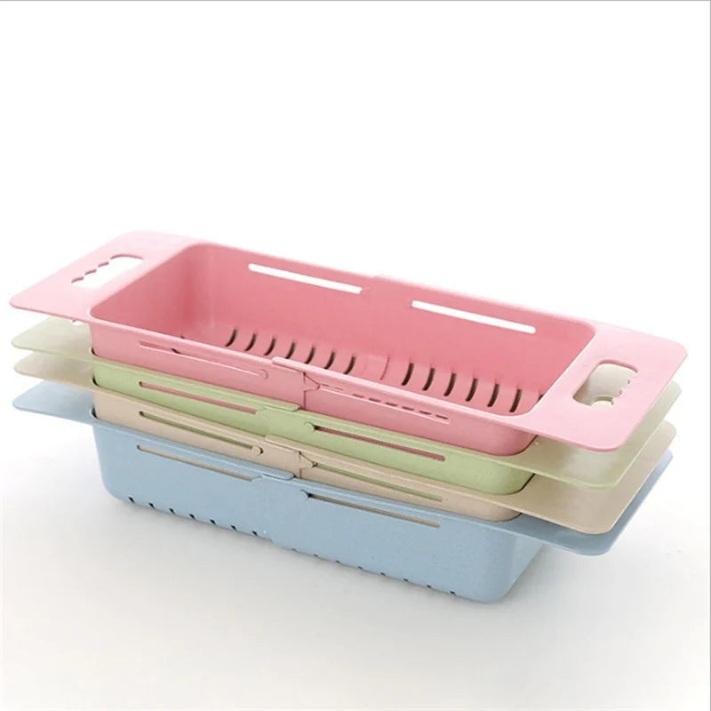 Adjustable Sink Drain Basket – Extendable Colander & Drying Rack Sink Drain Basket Axl