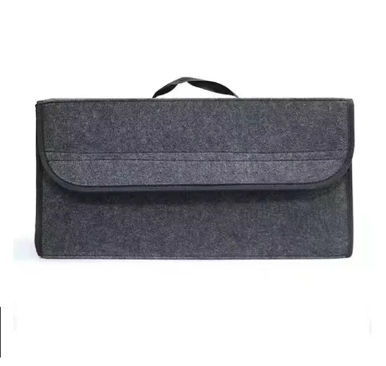 Gray Felt Car Trunk Organizer – Anti-Slip Compartment Box Car Trunk Organizer Axl 1pc Gray