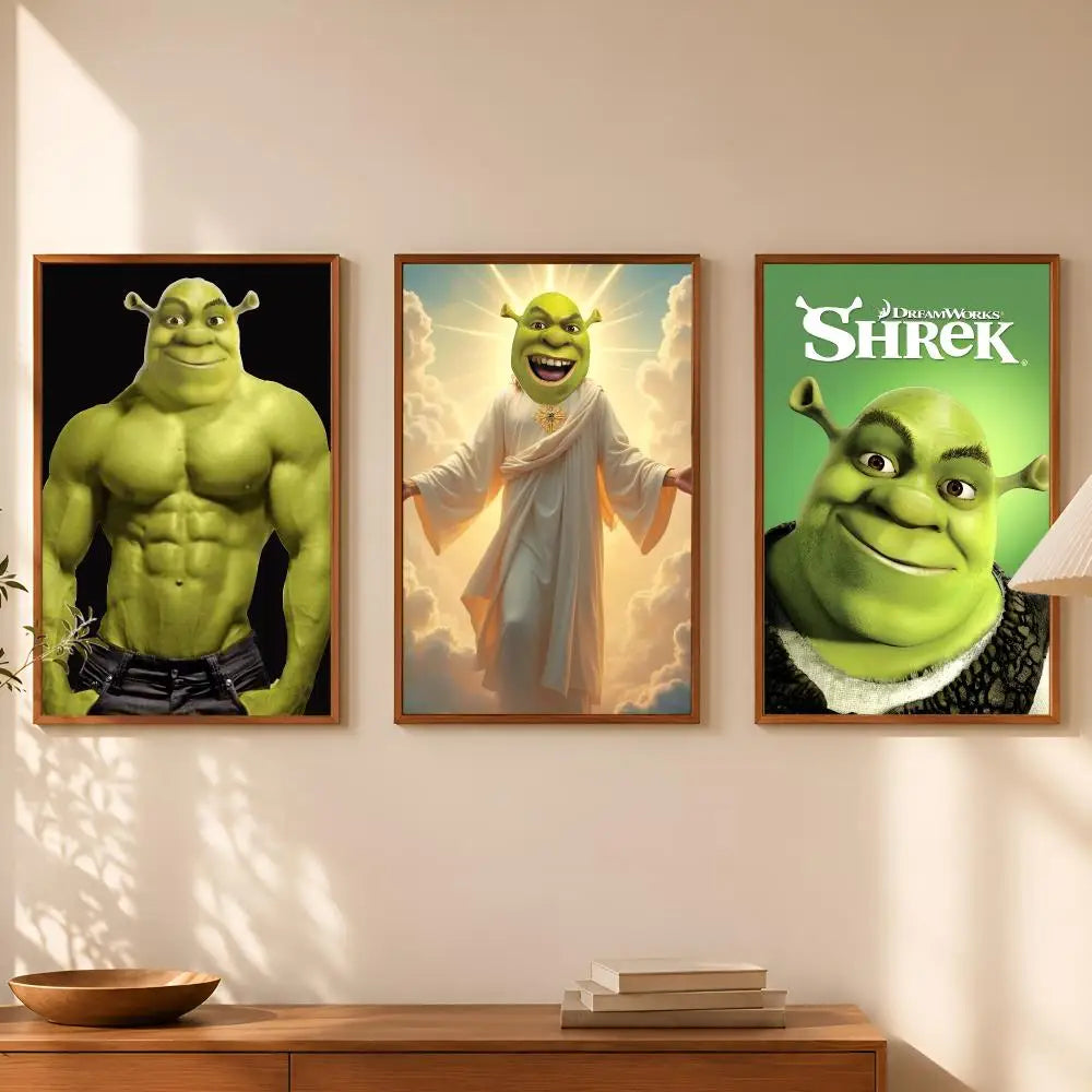 Shrek Animation Wall Poster – Self-Stick HD Waterproof Decor Wall Art Poster Axl