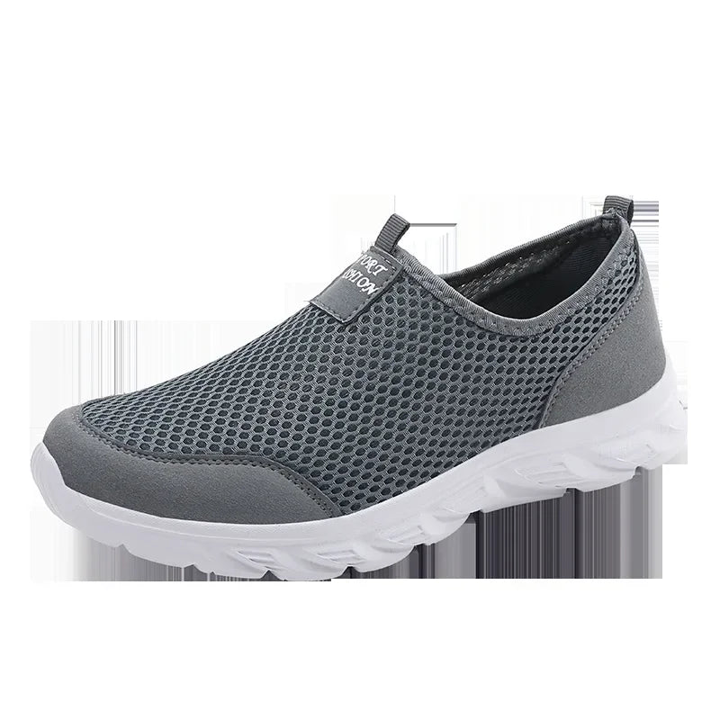 YBQJOO Men's Mesh Slip-On Sneakers – Lightweight Breathable Loafers Slip-On Sneakers Axl gray 38