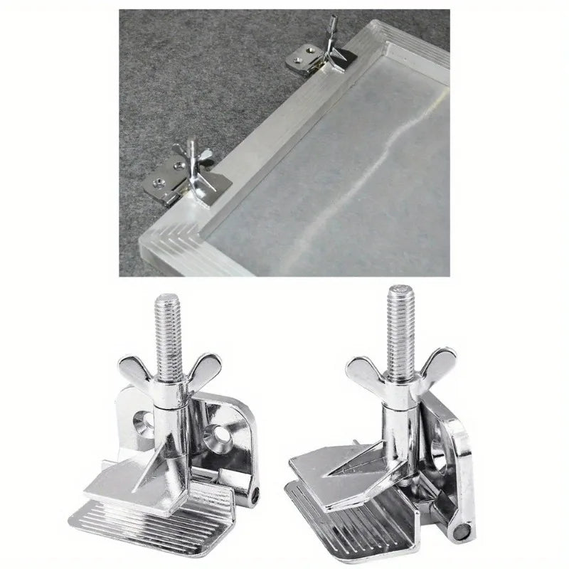 2-Pack Metal Hinge Clamps for Silk Screen Printing – 60x85mm Screen Printing Clamps Axl