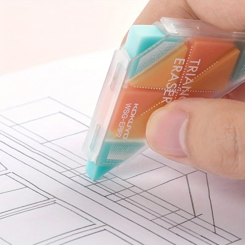 Multi-Pack Triangle Erasers – Pastel Colors for Sketching & School Pencil Eraser Set Axl