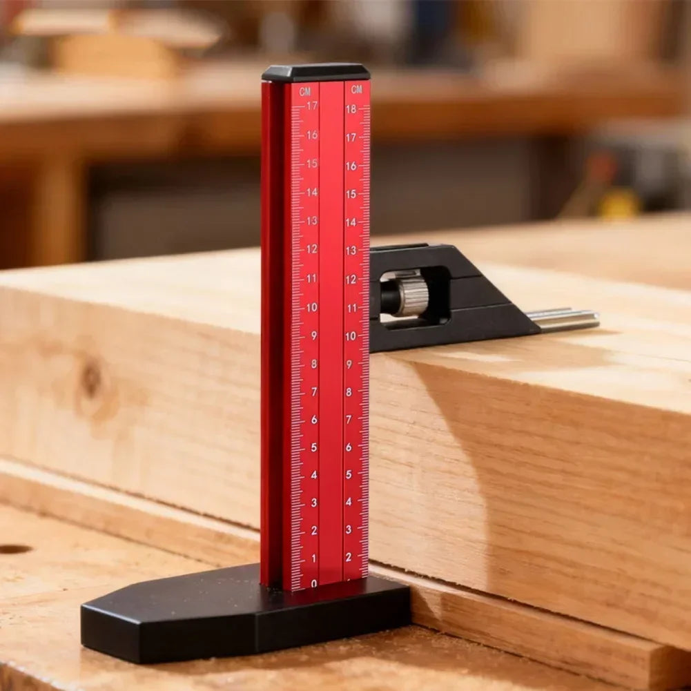 Woodworking Height Gauge – Metric & Imperial Marking Ruler Woodworking Height Gauge Axl