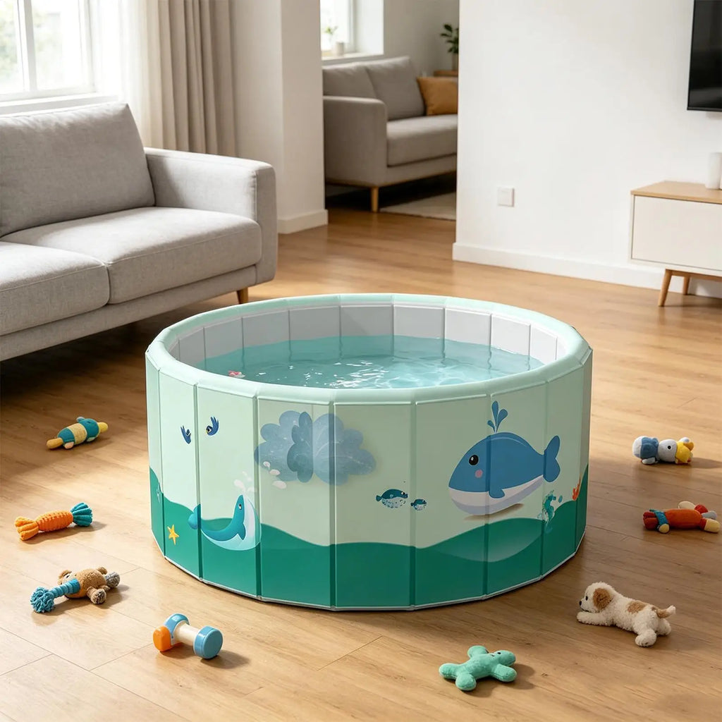 Foldable Non-Inflatable PVC Pool – Kids, Adults & Pets Foldable Swimming Pool Axl