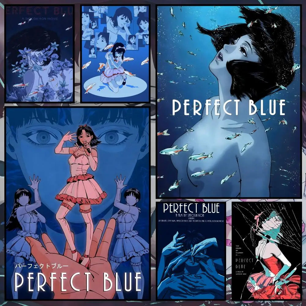 Perfect Blue Anime Poster – Peel & Stick Waterproof PVC Wall Art Anime Wall Poster Axl