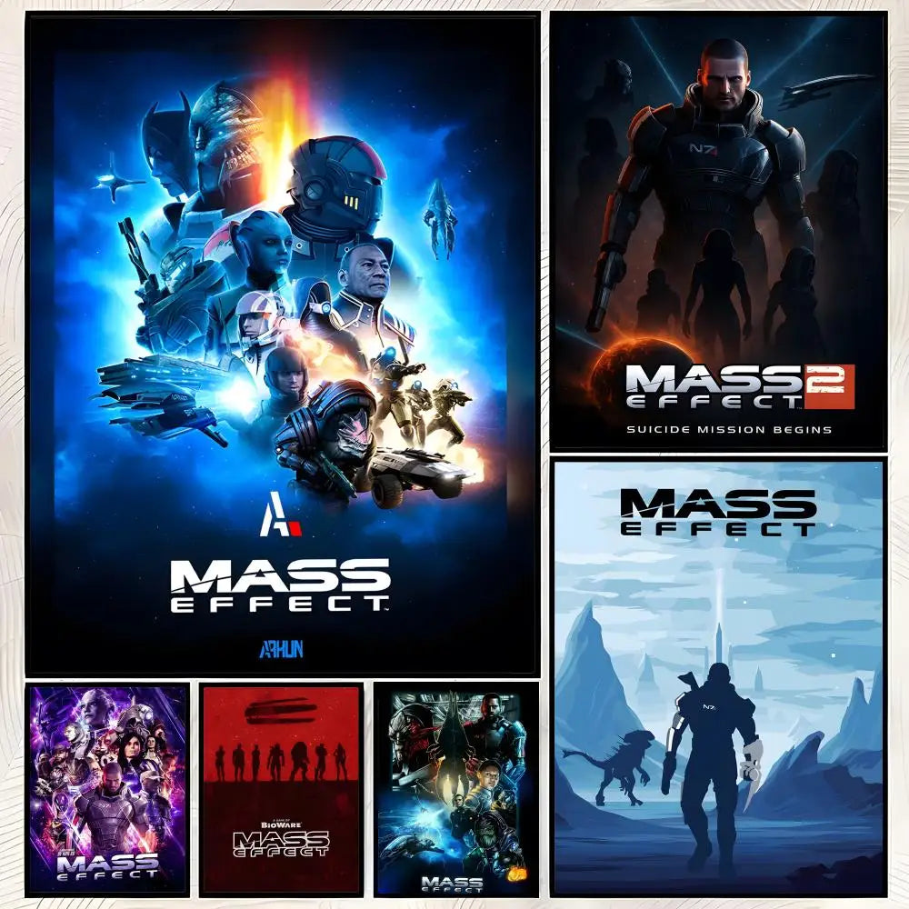 Mass Effect HD PVC Wall Poster – Self-Stick & Waterproof Decor Wall Art Poster Axl