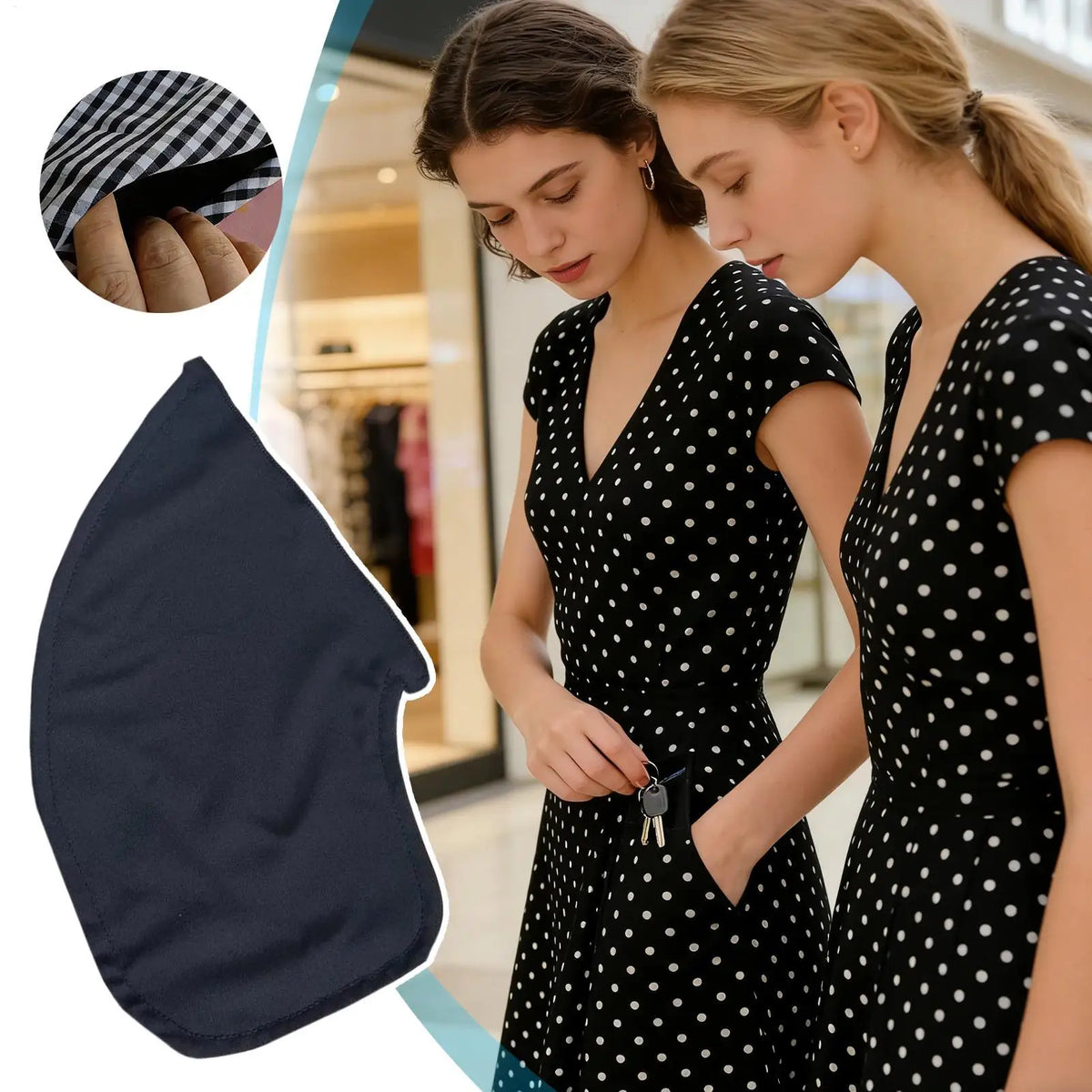 Sew-In Hidden Security Pocket for Skirts, Pants & Travel Sew-In Security Pocket Axl
