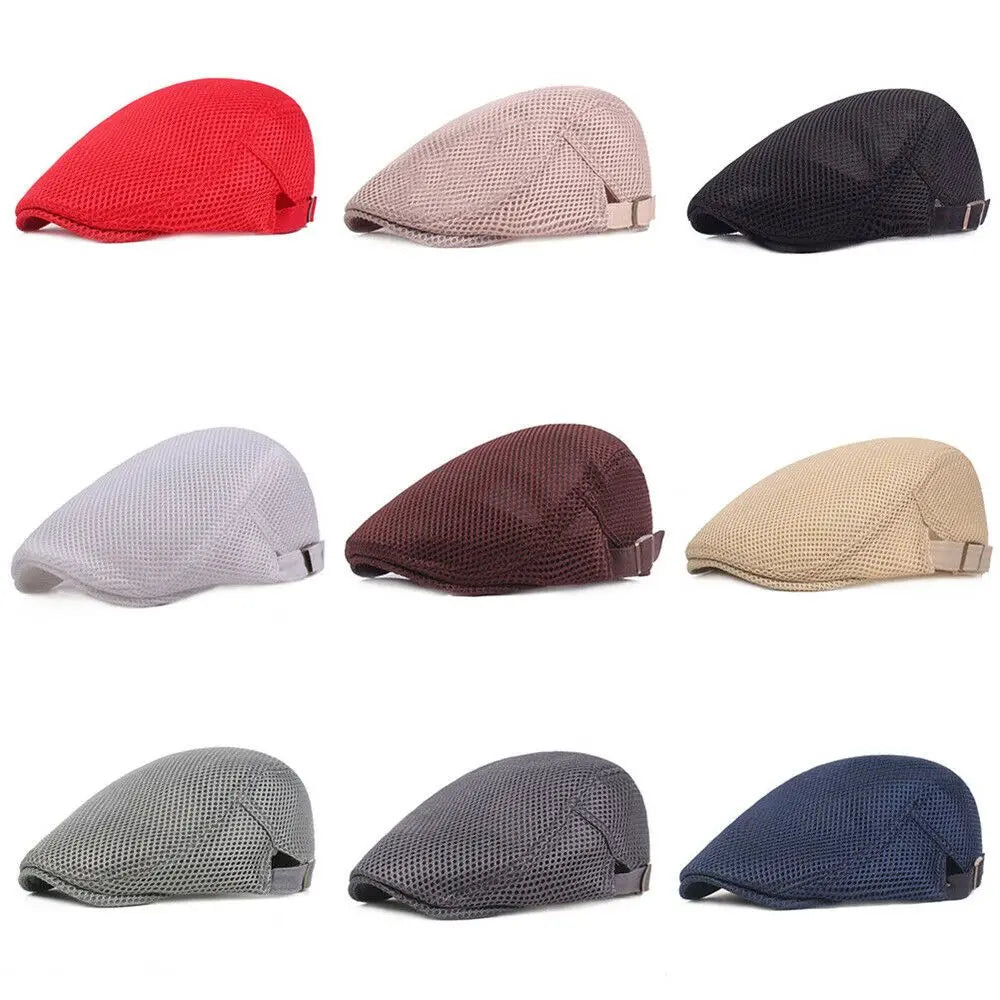 Newsboy Beret Cap – Adjustable Breathable Golf Hat for Men Newsboy Beret Cap Axl