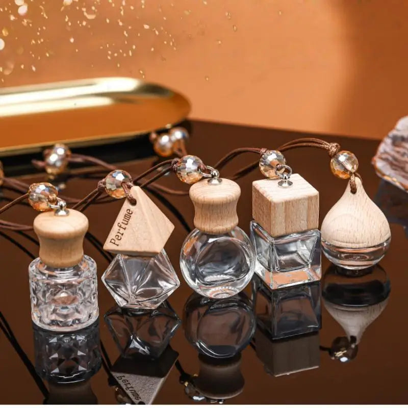 Glass Essential Oil Diffuser Bottle – Hanging Car Aroma Vial Aroma Diffuser Bottle Axl