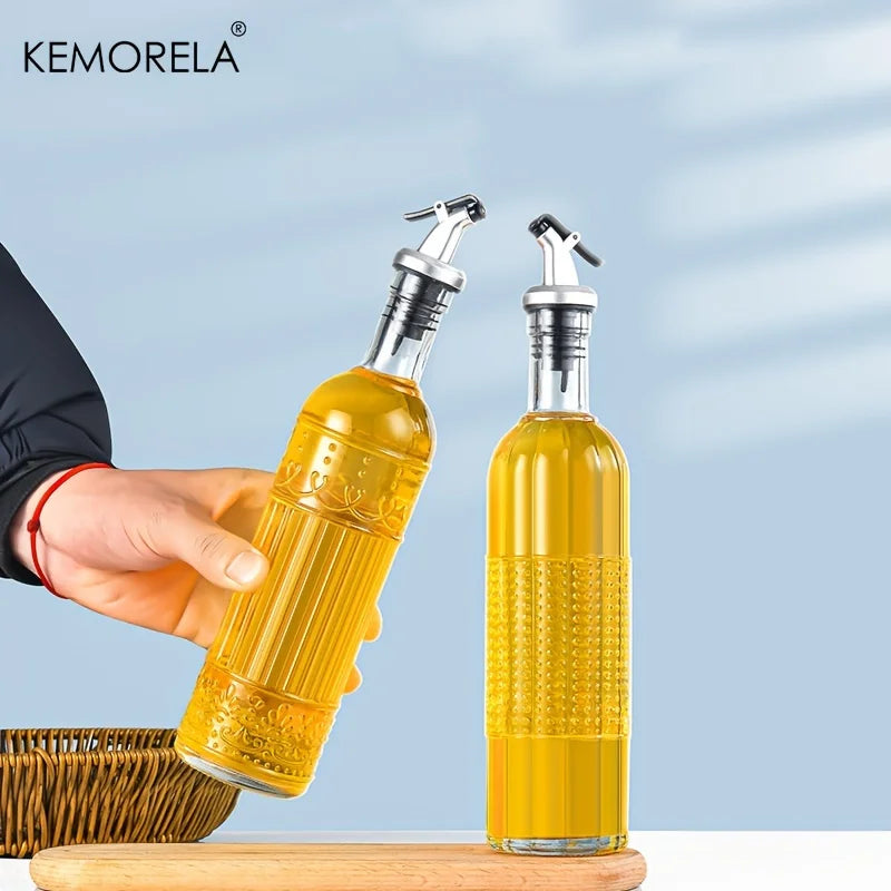 Vintage Glass Oil Dispenser Bottle – Leak-Proof Olive Oil Vinegar Oil Dispenser Bottle Axl