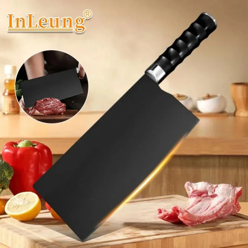 InLeung Stainless Steel Cleaver – Meat & Vegetable Chef Knife Kitchen Cleaver Knife Axl