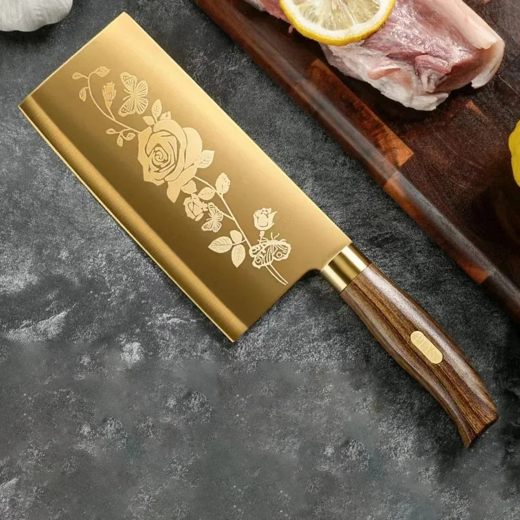 Gold Rose 4-Piece Stainless Steel Chef Knife Set Kitchen Knife Set Axl Kitchen knife