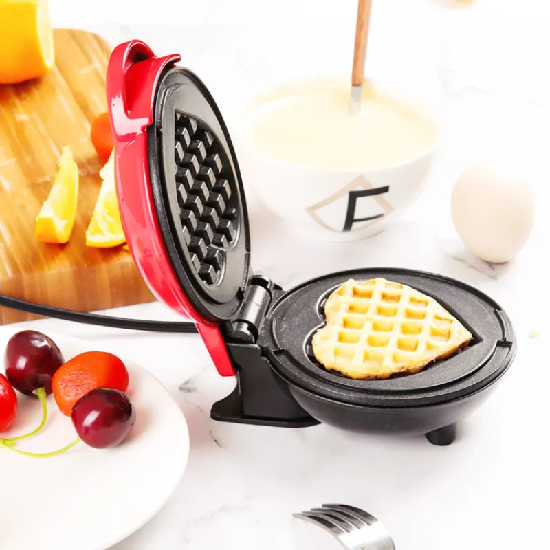 BALASHOV Mini Heart Bubble Waffle Maker – Non-Stick 350W Waffle Maker Axl