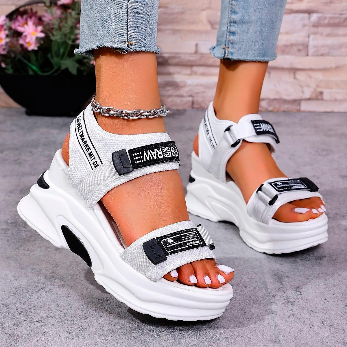 Women's Wedge Sandals – Slip-On Lightweight Beach Shoes Women's Wedge Sandals Axl