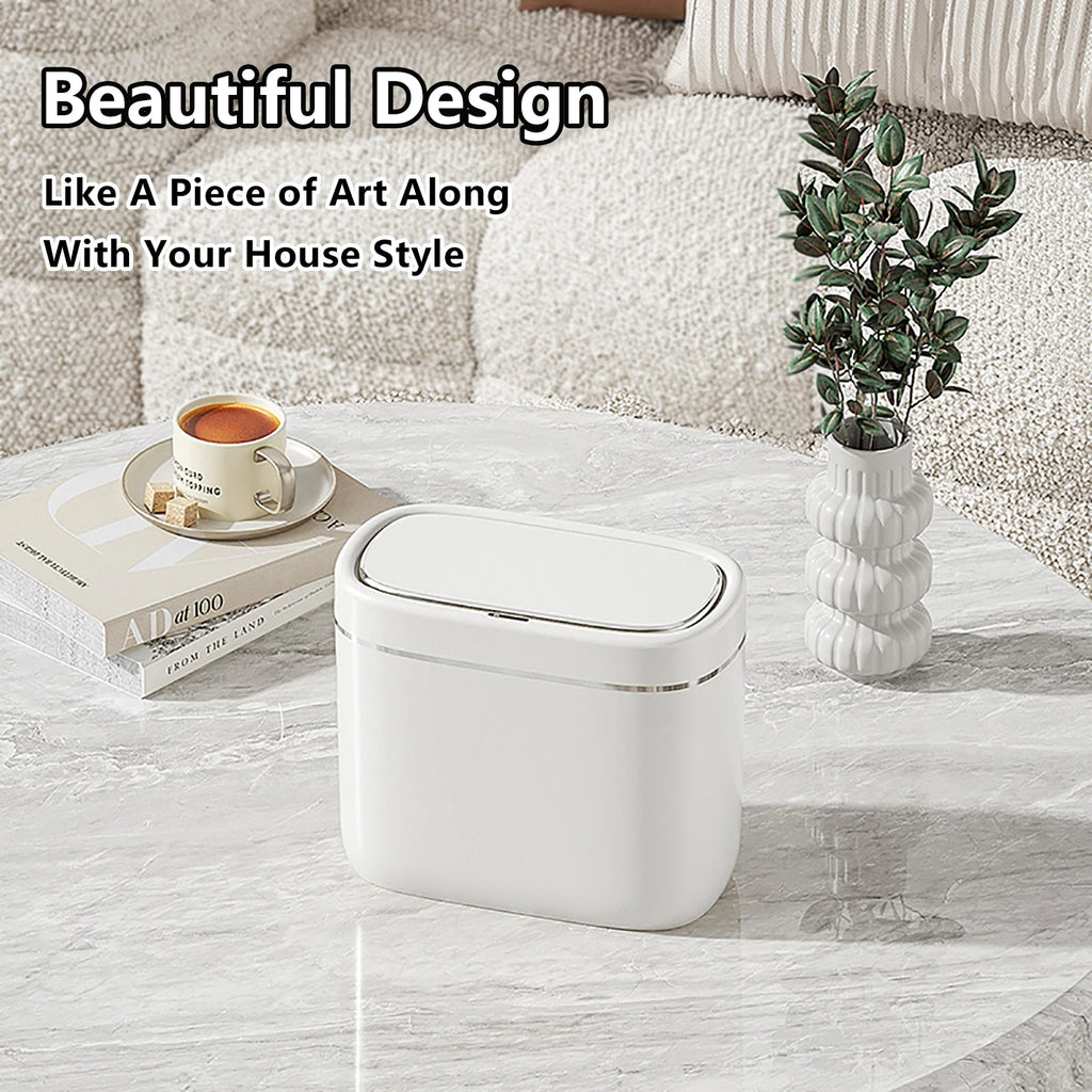ONEKA Touchless Mini Desk Trash Can – Motion Sensor Lid Motion Sensor Trash Can Axl