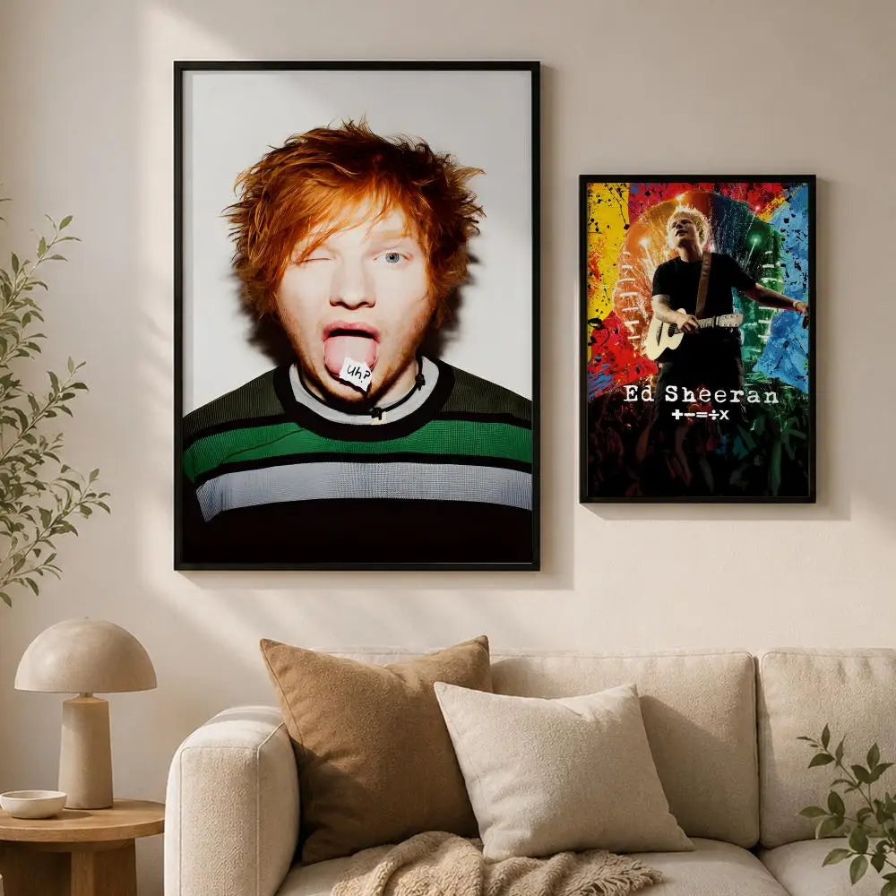 Ed Sheeran Album Poster – Self-Adhesive Waterproof Wall Art Decorative Wall Poster Axl