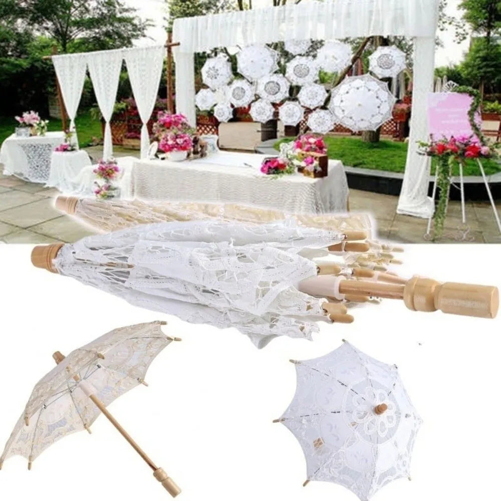 Lace Parasol Umbrella – Wedding Prop & Flower Girl Décor Decorative Lace Parasol Axl