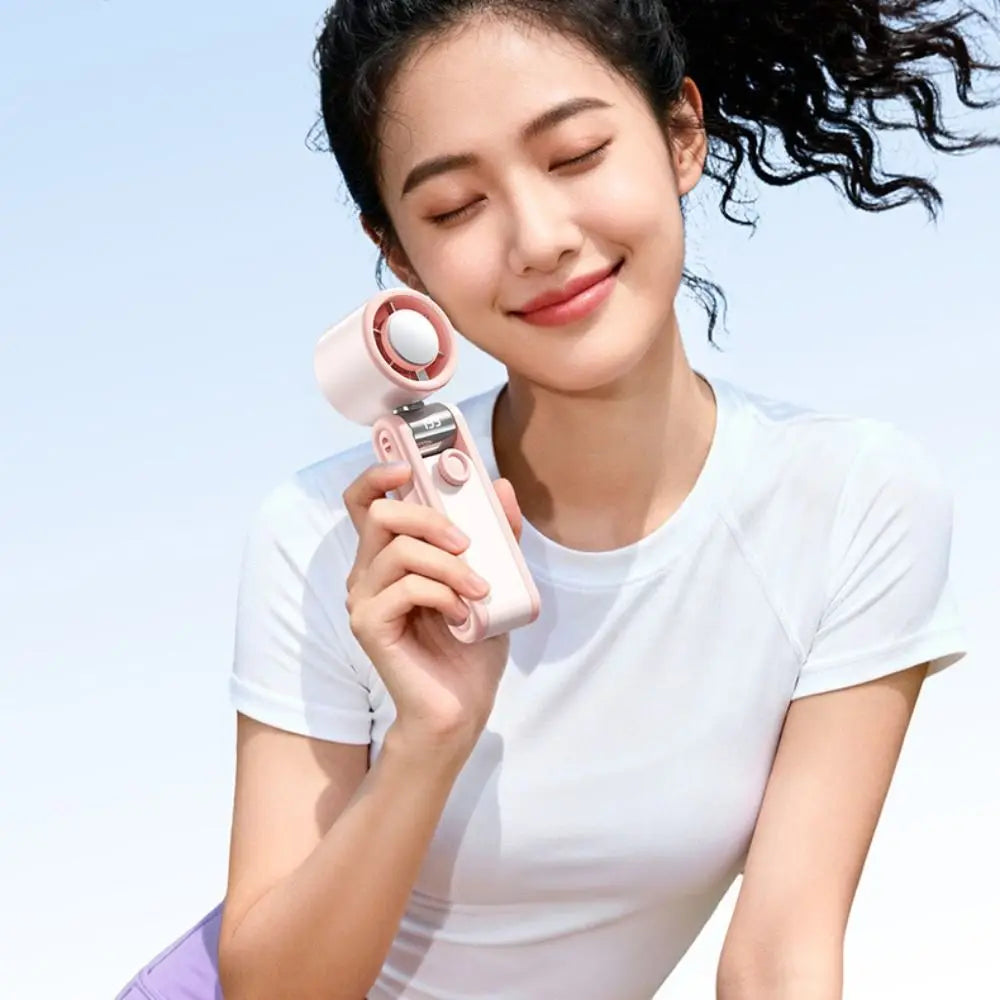 Foldable Handheld Fan – USB-C Rechargeable, 199-Speed Digital Portable Handheld Fan Axl