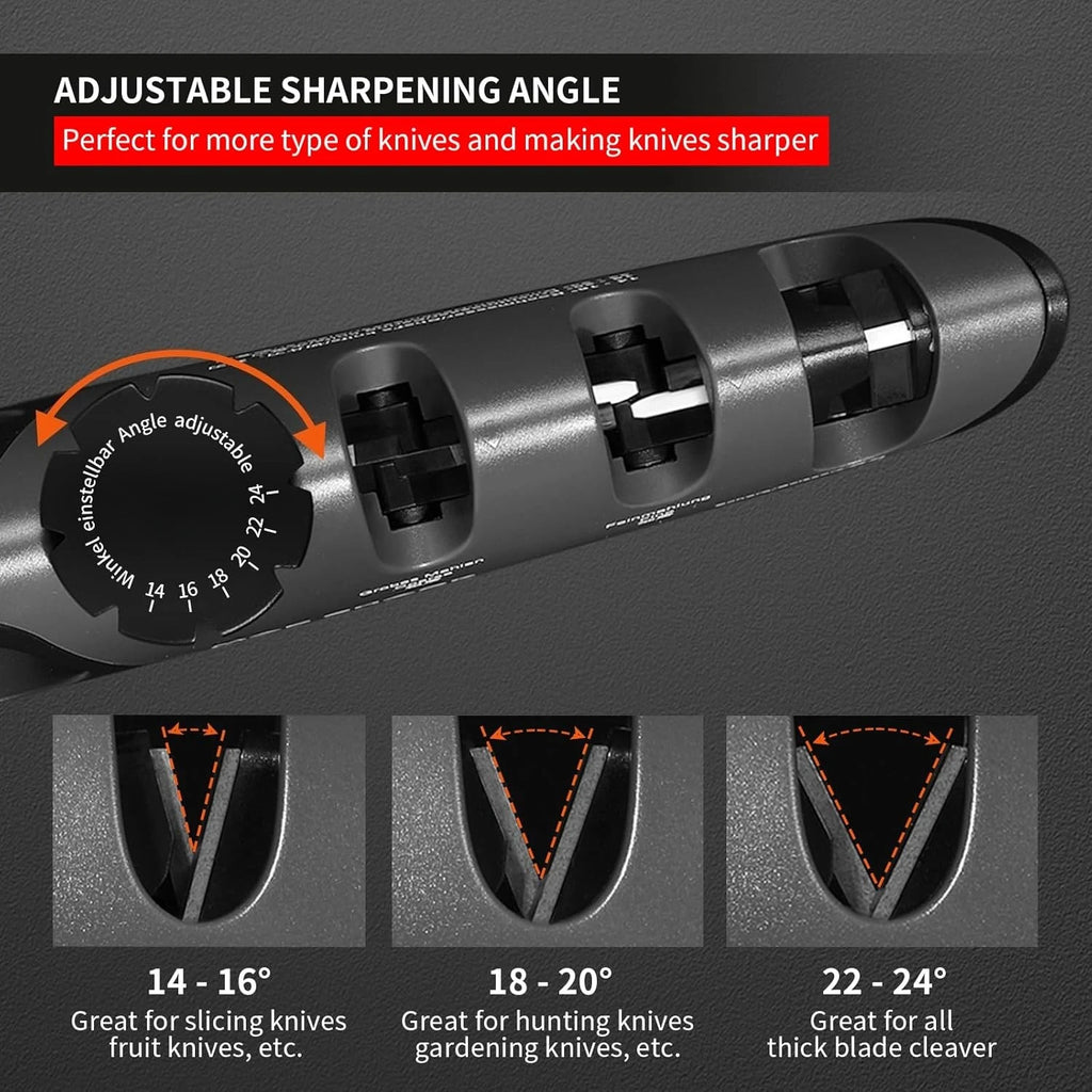 6-Stage Handheld Knife Sharpener – Coarse & Fine Sharpening Knife Sharpener Axl