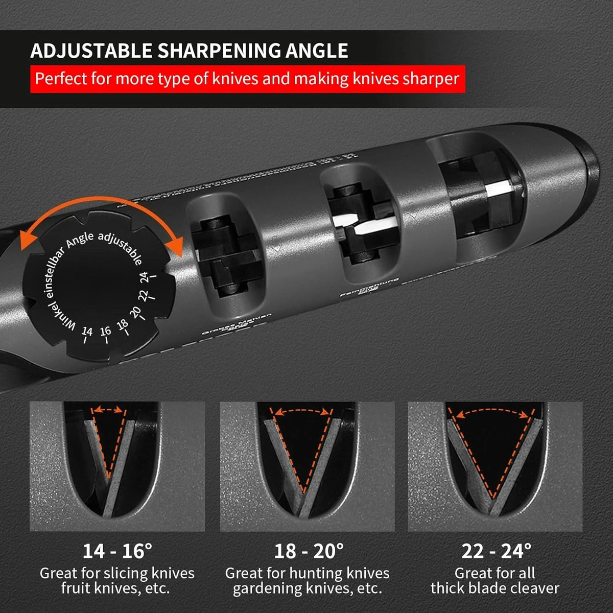 6-Stage Handheld Knife Sharpener – Coarse & Fine Sharpening Knife Sharpener Axl