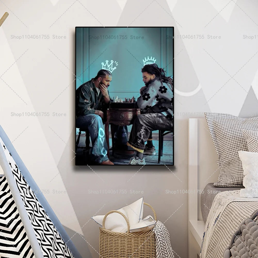 Drake Rapper Wall Poster – Self-Adhesive Waterproof Art Sticker Wall Art Poster Axl