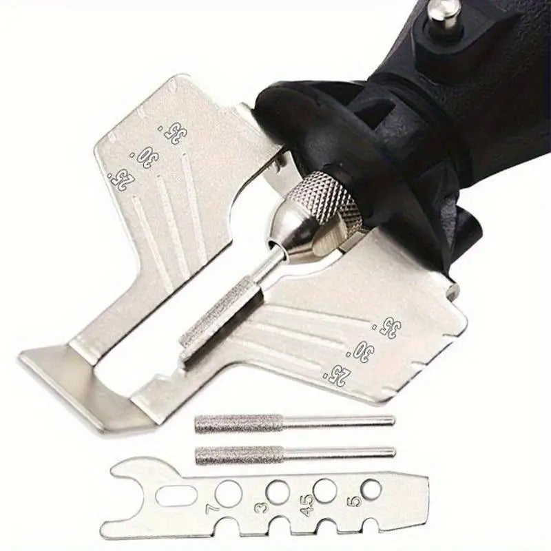 Saw Sharpening Attachment – Guide Drill Adapter for Rotary Tool Saw Sharpening Attachment Axl