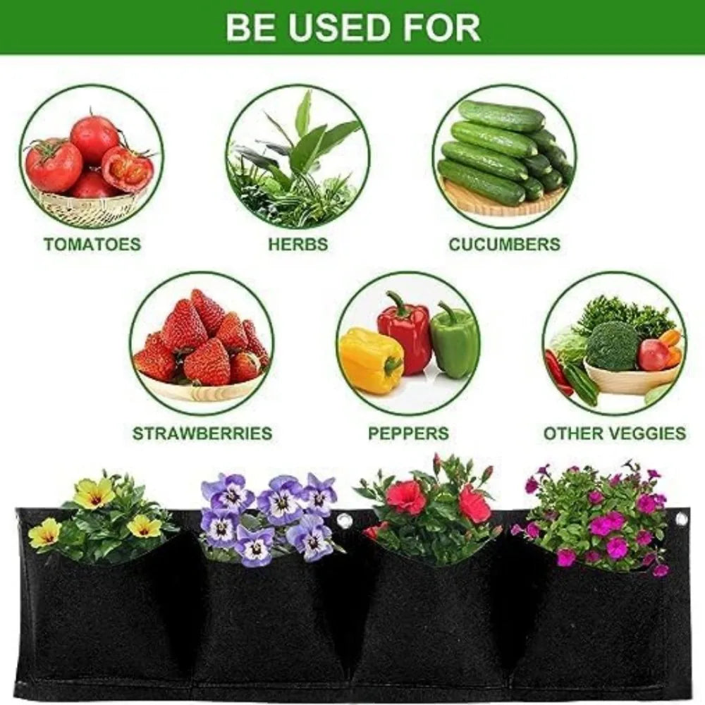 Foldable Felt Wall Planter Bag | Vertical Garden Grow Bag Wall Planter Bag Axl