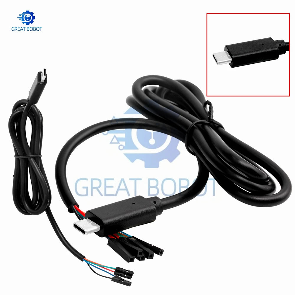 Type-C to RS232/TTL Serial Adapter – CH340/FT232, 5V OTG Serial Adapter Cable Axl