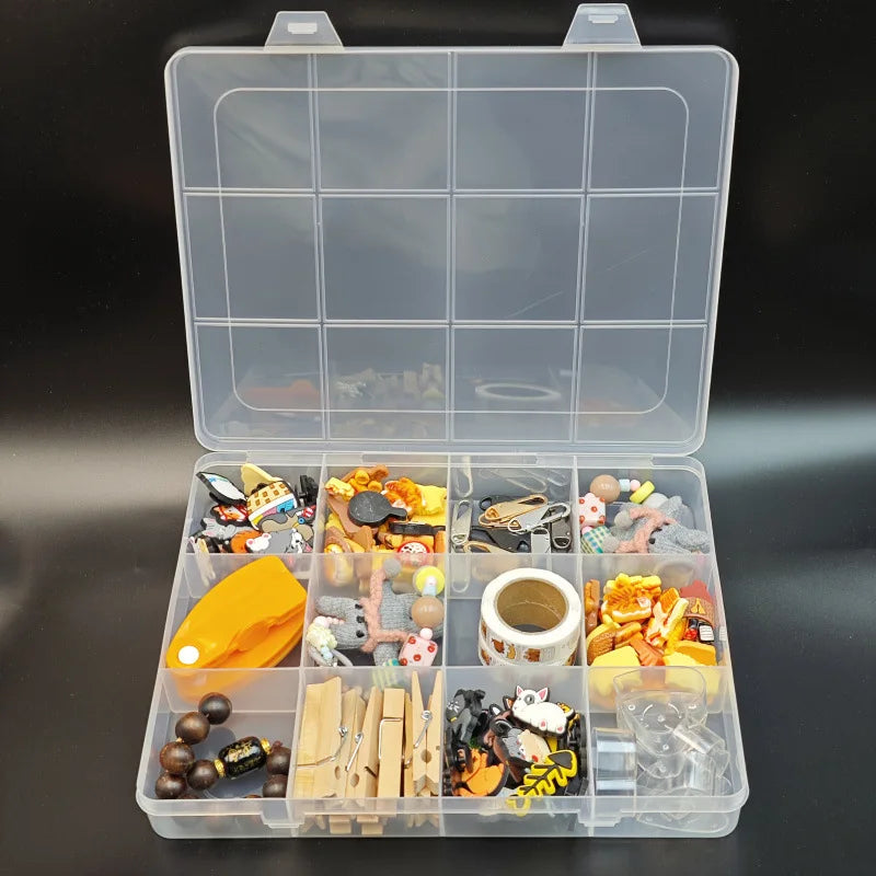 Bead Storage Box with Card Slots – Large Transparent Organizer Bead Storage Organizer Axl