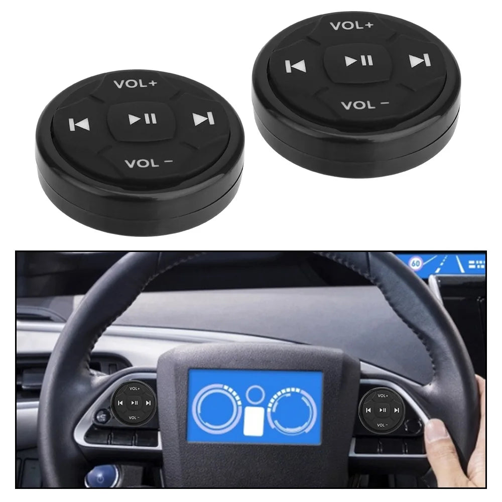Bluetooth Steering Wheel Remote – 5-Key Car Media Controller Car Remote Control Axl