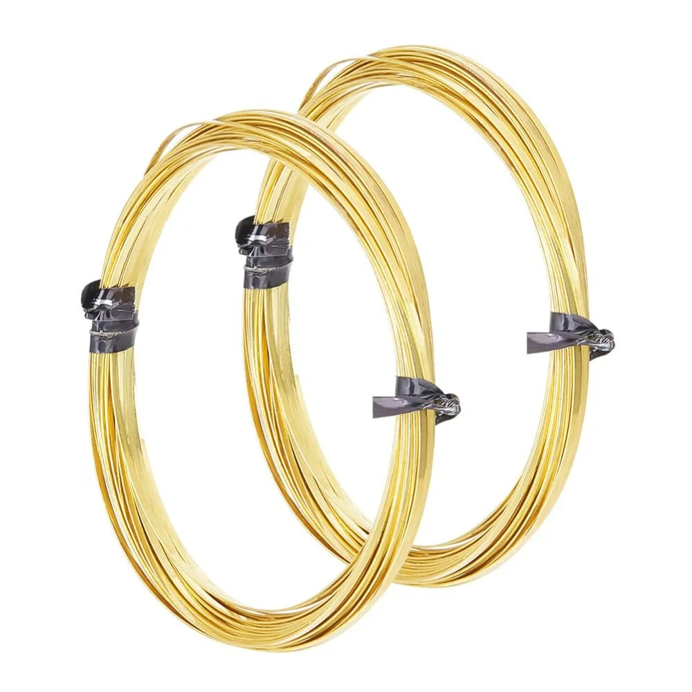32 Gauge Flat Brass Bezel Wire – 2 Rolls 39 Ft Jewelry Wire Jewelry Craft Wire Axl