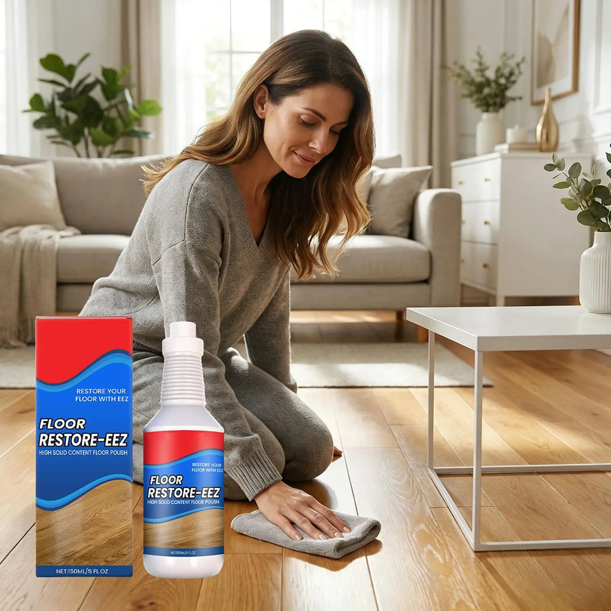 Wood Floor Restore & Polish Solution 150ml | Gloss Renewal Floor Polish Solution Axl