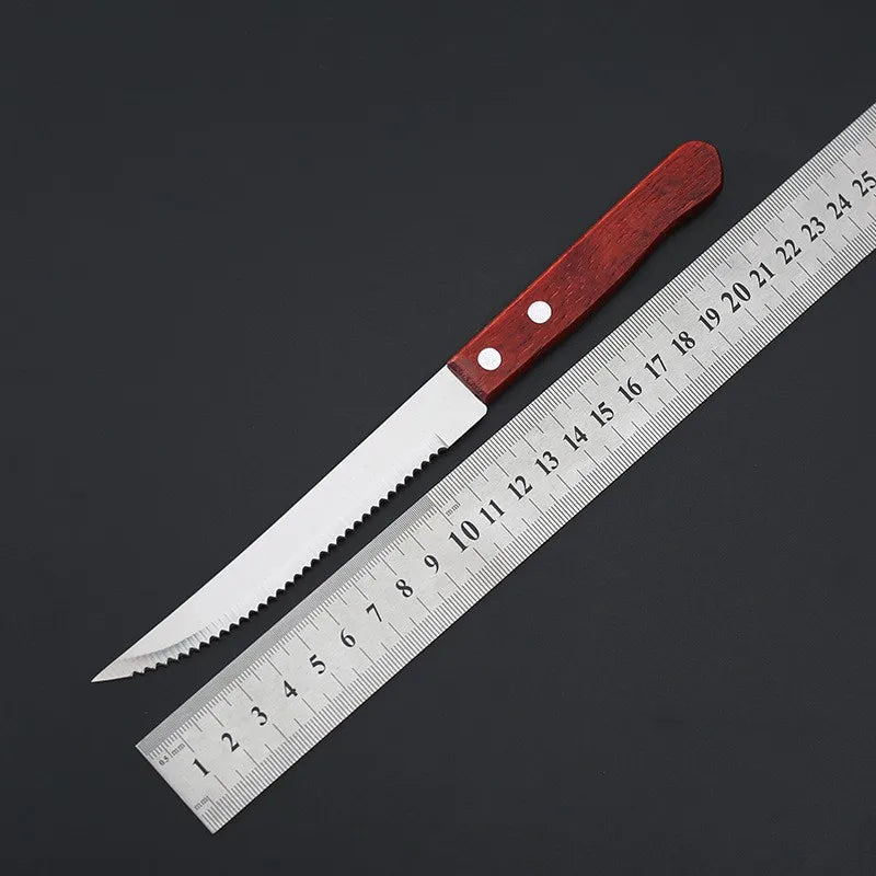 Stainless Steel Steak Knives Set – Wood Handle | 1–20 Pcs Steak Knife Set Axl
