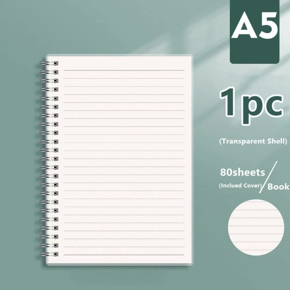 Coil Notebook A4/A5/A6/B5 – Grid, Blank & Lined Sketchbook Spiral Coil Notebook Axl A5 Horizontal Line