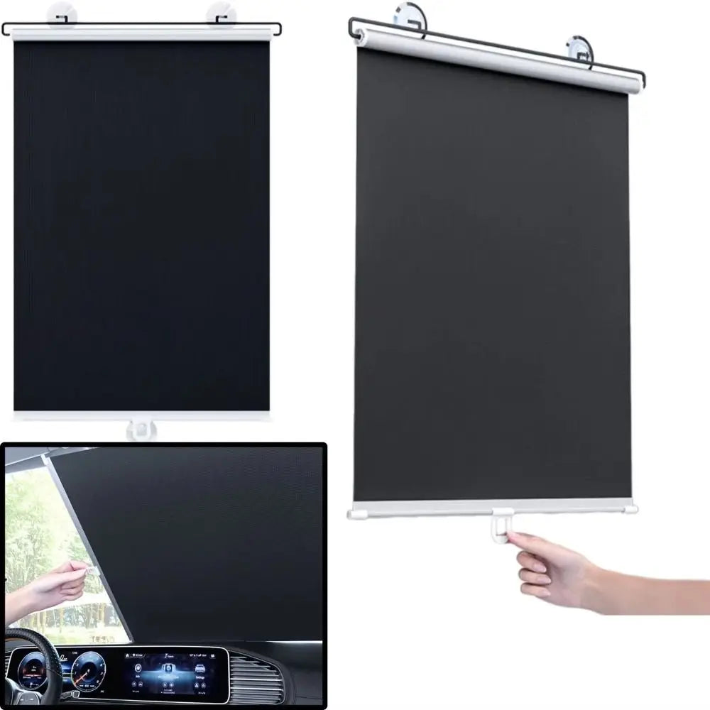 Retractable Car Window Sunshade – UV Blocking Roller Blind Car Window Sunshade Axl